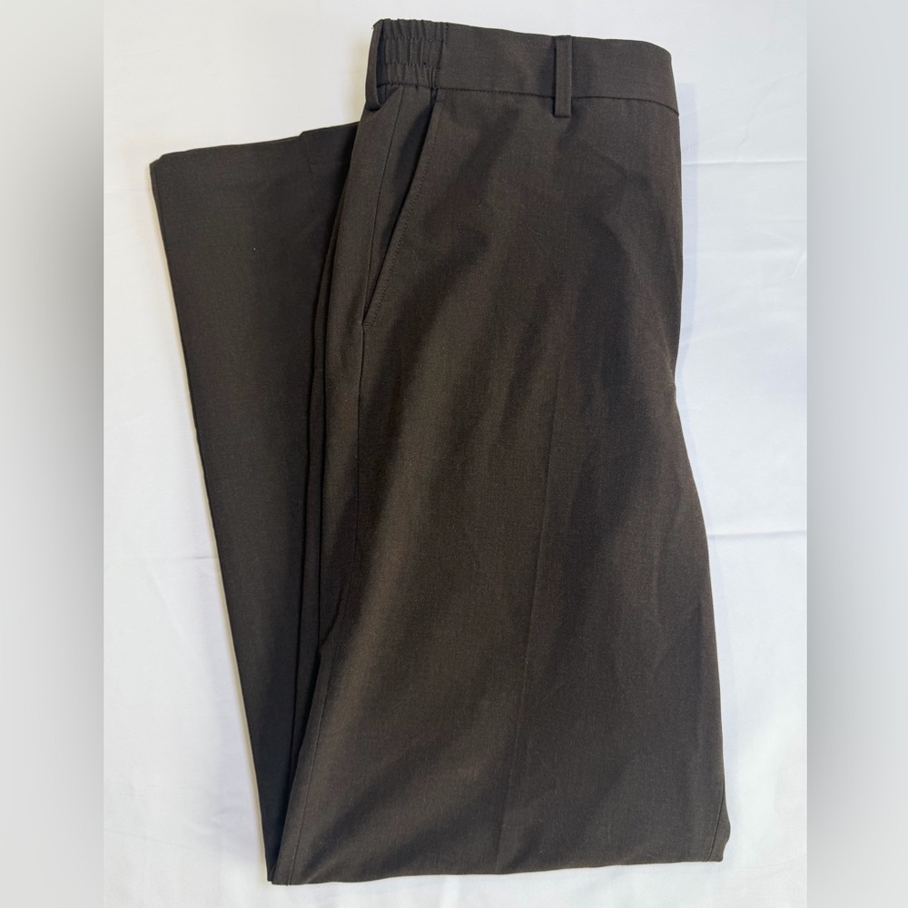 Dark Brown Relaxed Women's H&M Dress Pants- Size M